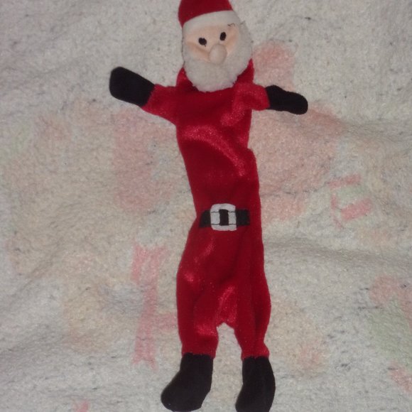 Plush Unstuffed Animal Red and White Santa Clause Toy Tagless - Picture 1 of 10